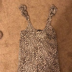Kittenish leopard print overalls